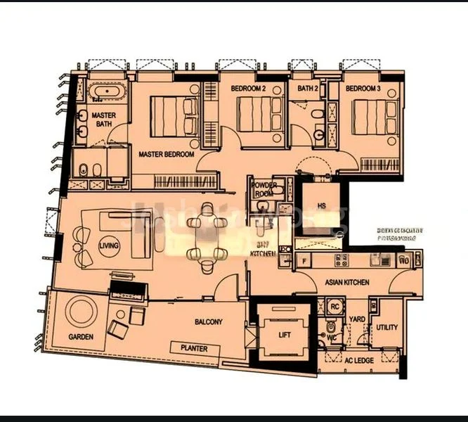 3 Bed Condo for Rent in  3 Orchard By-The-Park - Image 6