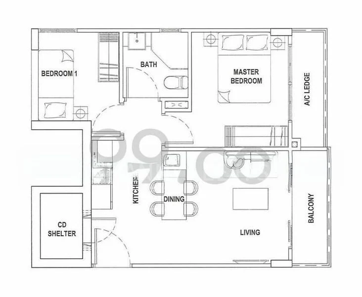 2 Bed Apartment (Condo) for Rent in  Palmera East - Image 10