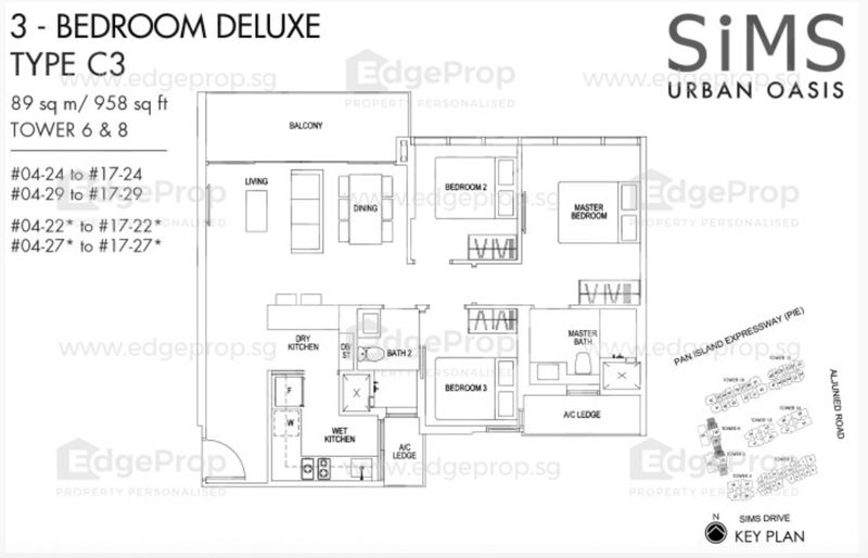 3 Bed Condo for Rent in Sims Urban Oasis - Image 12