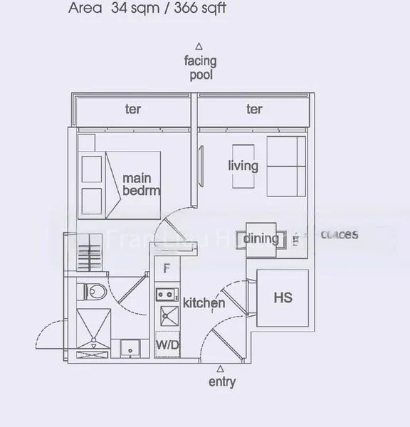 1 Bed Condo for Rent in  Rv Edge - Image 9