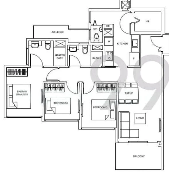 3 Bed Condo for Rent in  The Glades - Image 14