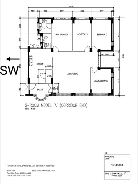 5 Room (5A) HDB for Sale in  391 Tampines Avenue 7 - Image 19