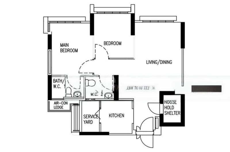 3 Room (3A) HDB for Rent in  208B Punggol Place - Image 11