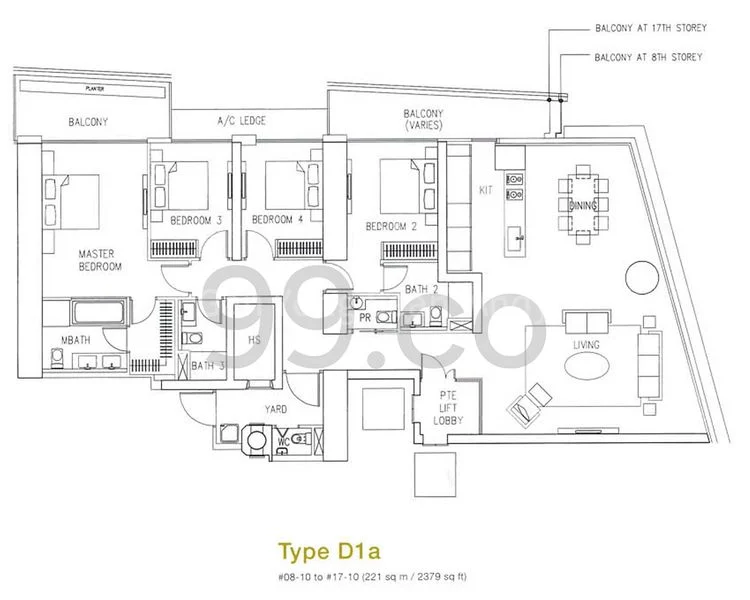 4 Bed Condo for Rent in  Marina Bay Residences - Image 17