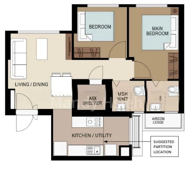 3 Room (3A) HDB for Rent in 987B Buangkok Green - Image 6