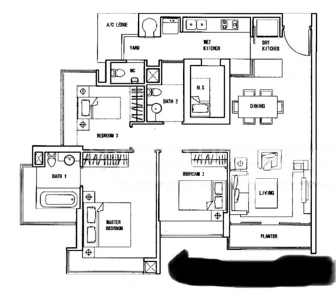 3 Bed Condo for Rent in  The Quartz - Image 12