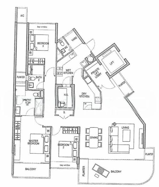 3 Bed Condo for Rent in  The Azure - Image 7