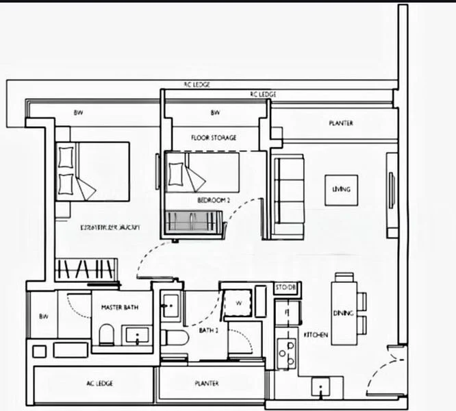 2 Bed Condo for Rent in  D'nest - Image 9