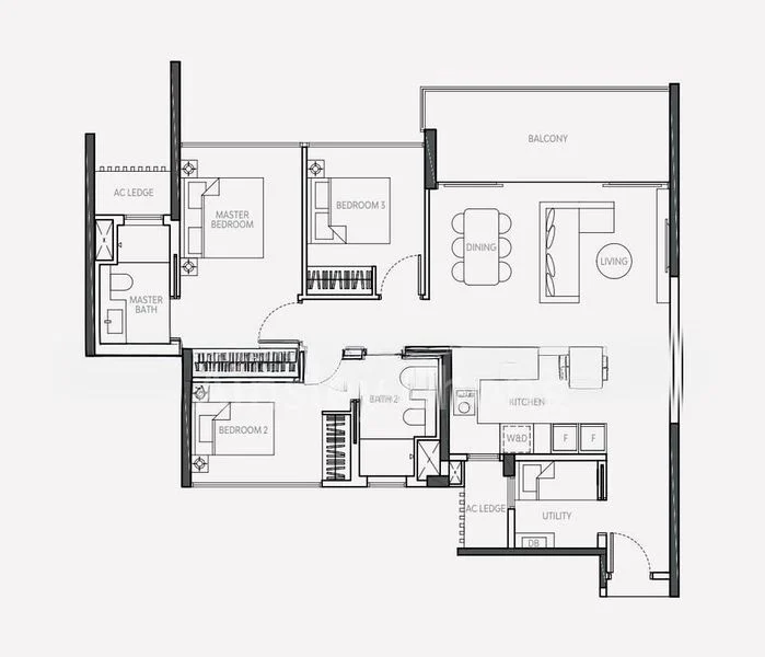 3 Bed Condo for Rent in  The Atelier - Image 11