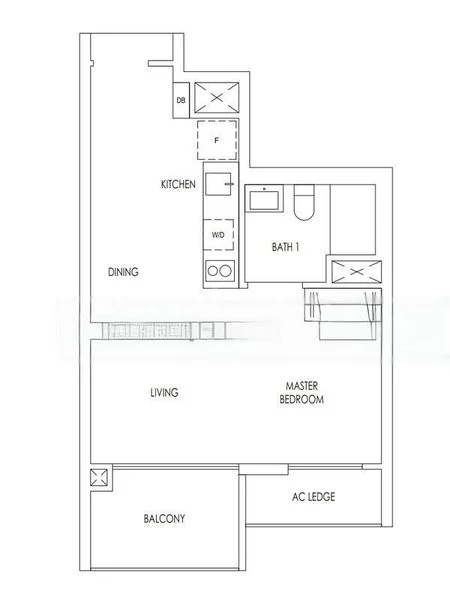 1 Bed Condo for Rent in  Treasure at Tampines - Image 5