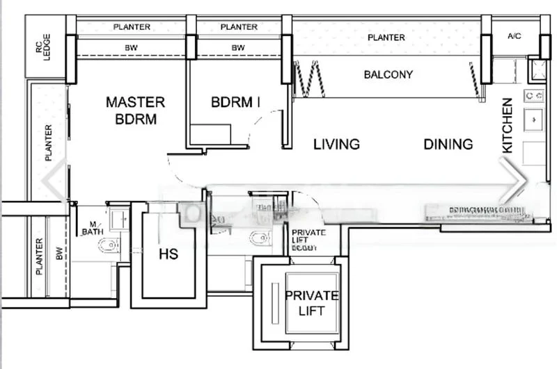 2 Bed Condo for Rent in  The Peak @ Cairnhill II - Image 6