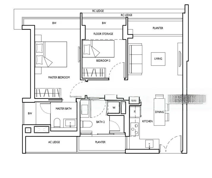 2 Bed Condo for Rent in  D'nest - Image 10