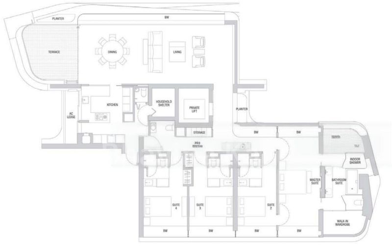 4 Bed Condo for Rent in  Ardmore Residence - Image 18