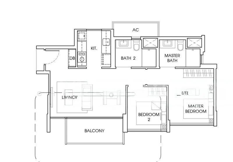 2 Bed Condo for Rent in  The Vales - Image 8