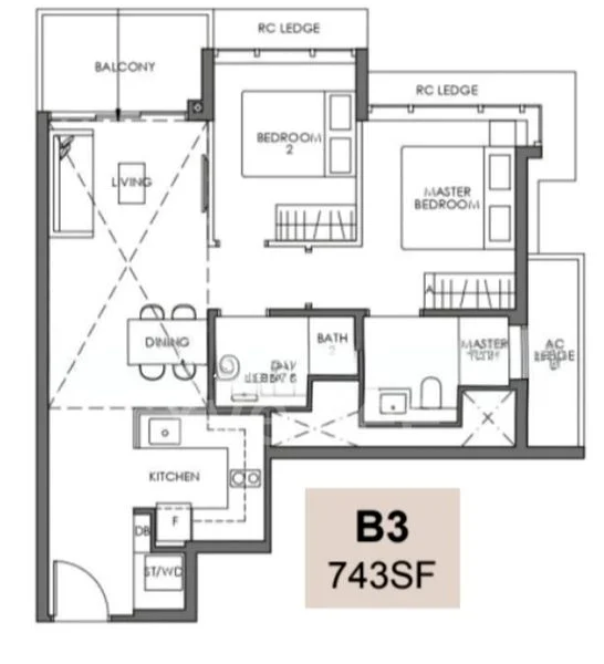 2 Bed Condo for Rent in Sky Eden@Bedok - Image 12