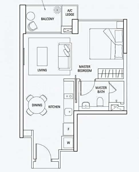 1 Bed (Condo) for Rent in  Waterbank At Dakota - Image 17