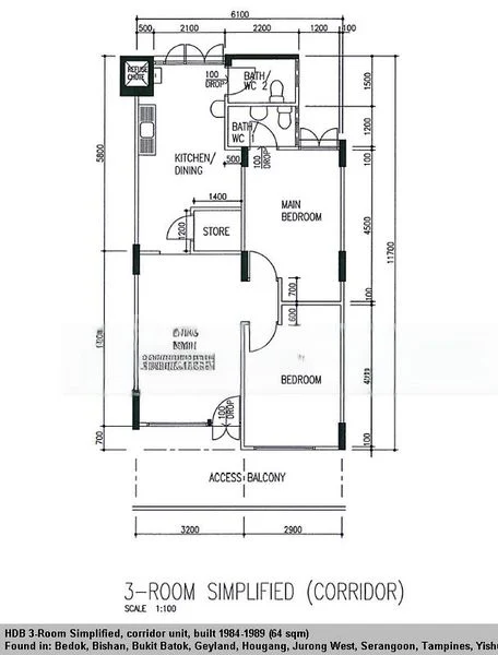 3 Room (3NG) HDB for Rent in  107 Bedok North Road - Image 14