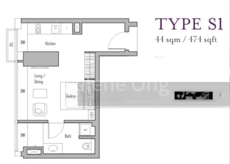 Studio Condo for Rent in  V On Shenton - Image 1