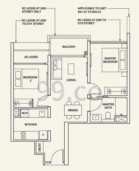 2 Bed Apartment (Condo) for Rent in The Watergardens At Canberra - Image 12