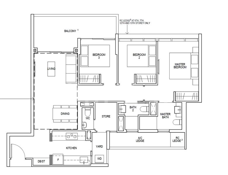 3 Bed Apartment (Condo) for Sale in  Riverfront Residences - Image 9