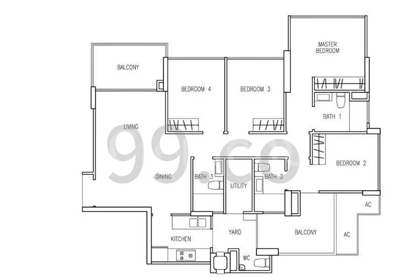 Master Room (Condo) for Rent in  The Tampines Trilliant - Image 7