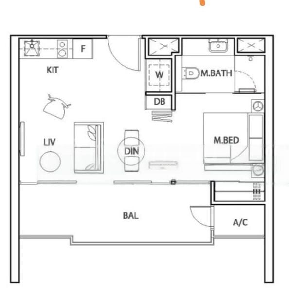 1 Bed Condo for Rent in  Fulcrum - Image 7