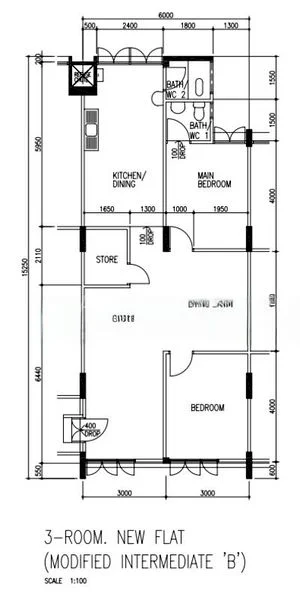 3 Room (3A) HDB for Sale in 252 Tampines Street 21 - Image 11