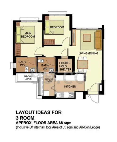 3 Room (3A) HDB for Sale in  188B Bedok North Street 4 - Image 10