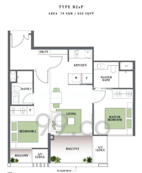 2 Bed Condo for Rent in Botanique At Bartley - Image 13
