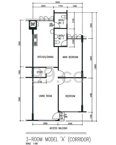 3 Room (3A) HDB for Sale in  208 Tampines Street 21 - Image 17