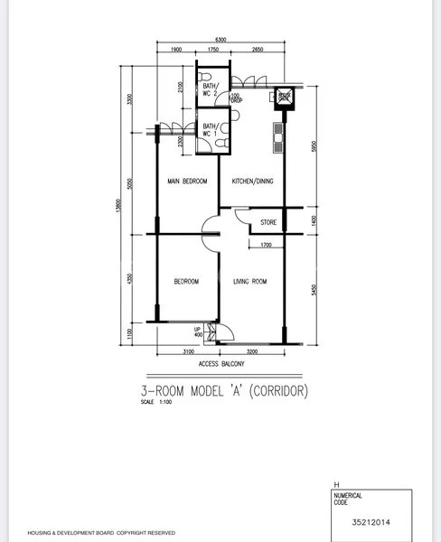 3 Room (3A) HDB for Sale in  806 Tampines Avenue 4 - Image 12
