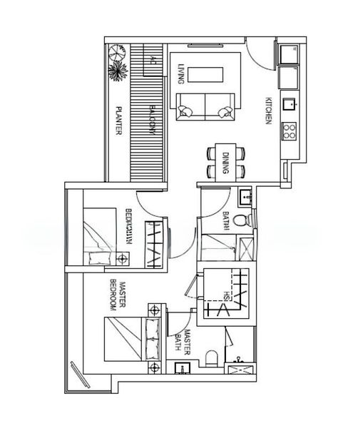 2 Bed Condo for Rent in  Spottiswoode Residences - Image 10