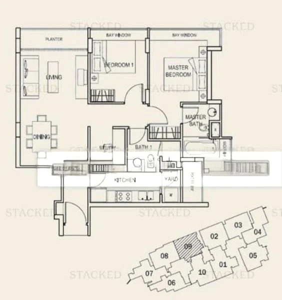 2 Bed Apartment (Condo) for Rent in  Axis @ Siglap - Image 9