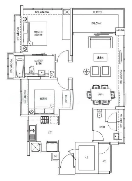 2 Bed Condo for Rent in  The Parc Condominium - Image 7