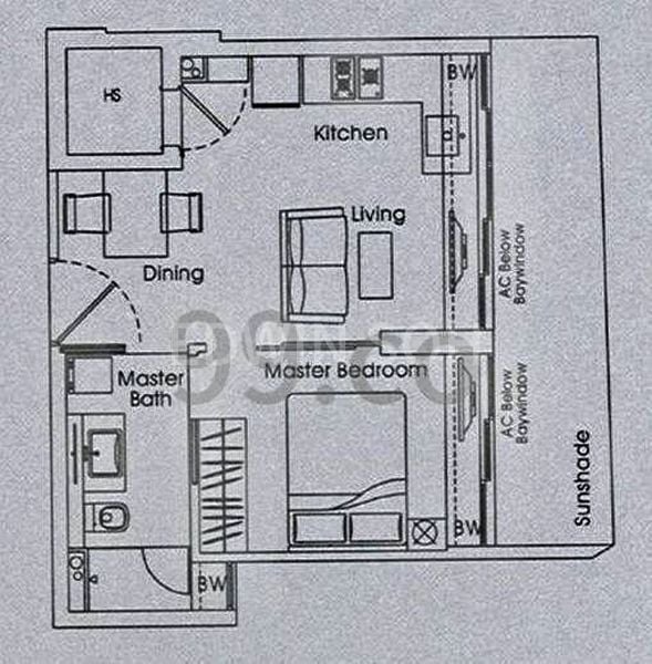1 Bed Apartment (Condo) for Rent in  The Axis - Image 8