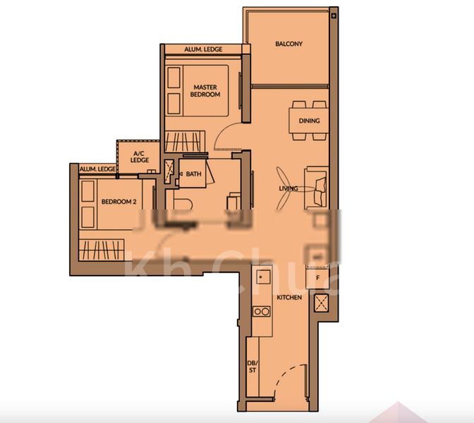 2 Bed Apartment (Condo) for Rent in  The Woodleigh Residences / The Woodleigh Mall - Image 11