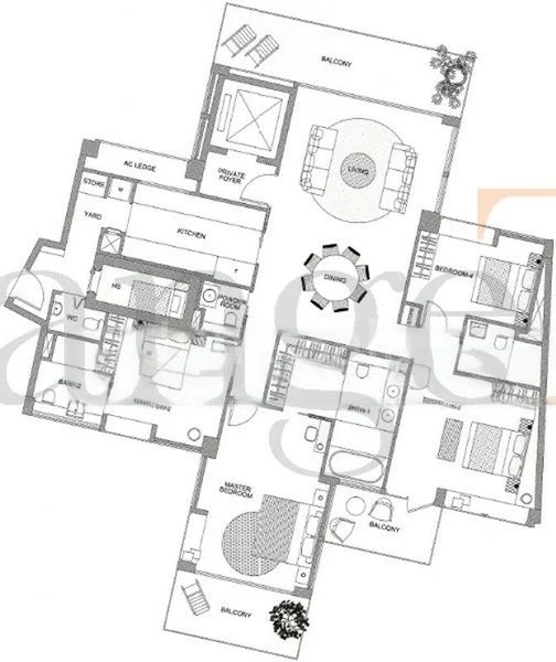 4 Bed Condo for Rent in  Belle Vue Residences - Image 19