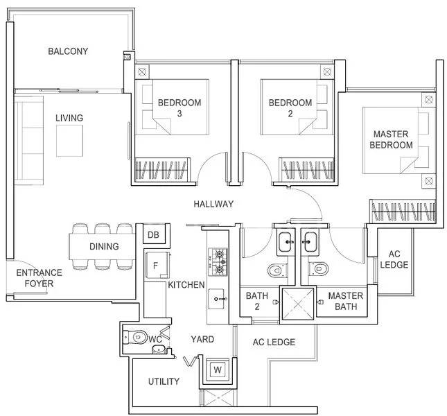 3 Bed Executive Condo for Sale in Rivercove Residences - Image 15