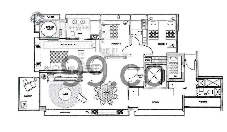 3+1 Bed Apartment (Condo) for Rent in  Helios Residences - Image 4