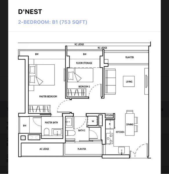 2 Bed (Condo) for Rent in  D'nest - Image 9