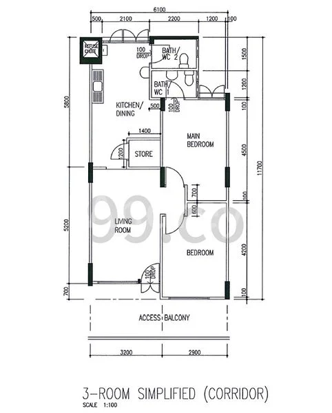 3 Room (3S) HDB for Sale in  110 Yishun Ring Road - Image 7