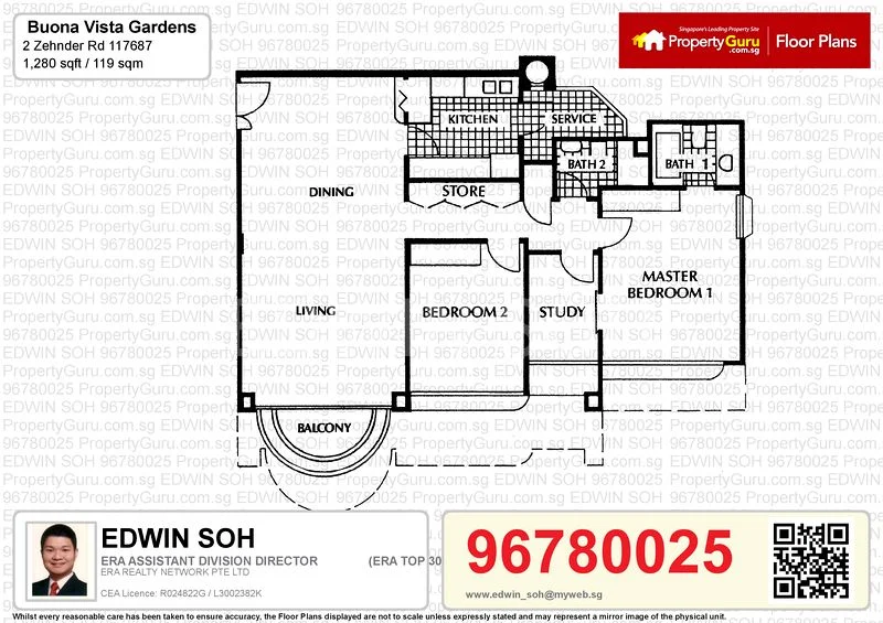 3 Bed Condo for Rent in  Buona Vista Gardens - Image 15