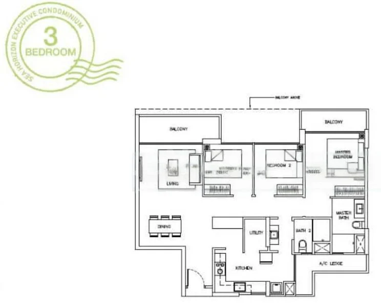 3 Bed Executive Condo for Rent in  Sea Horizon - Image 17