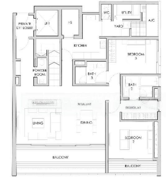 3 Bed Condo for Rent in  Lloyd Sixtyfive - Image 15