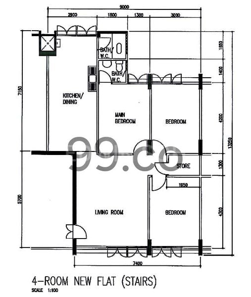 4 Room (4NG) HDB for Sale in  236 Jurong East Street 21 - Image 1