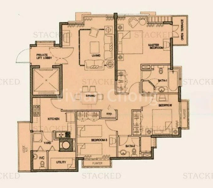 3 Bed Condo for Rent in  Caribbean At Keppel Bay - Image 14