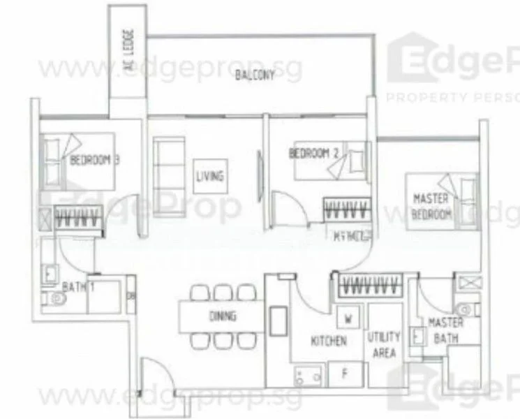 3 Bed Condo for Rent in  The Lakefront Residences - Image 11