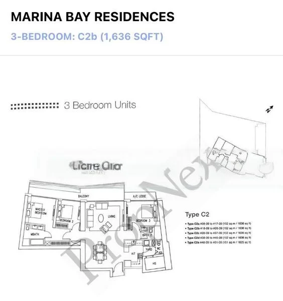 3 Bed Condo for Sale in Marina Bay Residences - Image 5