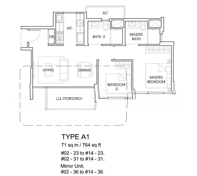 2 Bed Condo for Rent in  The Vales - Image 12