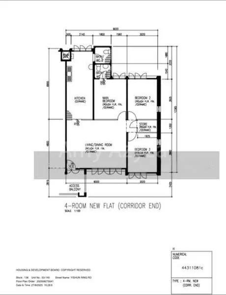 4 Room (4NG) HDB for Sale in  136 Yishun Ring Road - Image 3